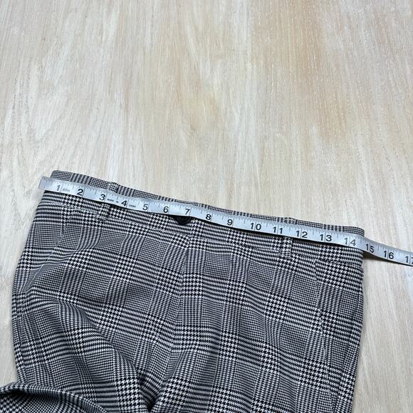 Betabrand Black Glen Plaid Stretch Straight Leg Pull On Dress Pants Small PETITE - Picture 5 of 12